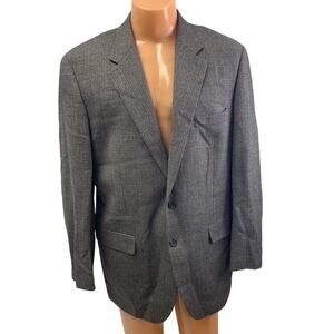 Chaps Mens 44L 44 Long 100% Lambswool Long Sleeve 2-Button Sportscoat Blazer